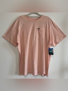 NEW Columbia Men’s Omni-Wick Light Pale Pink Short Sleeve Pocket Tee Size 2X